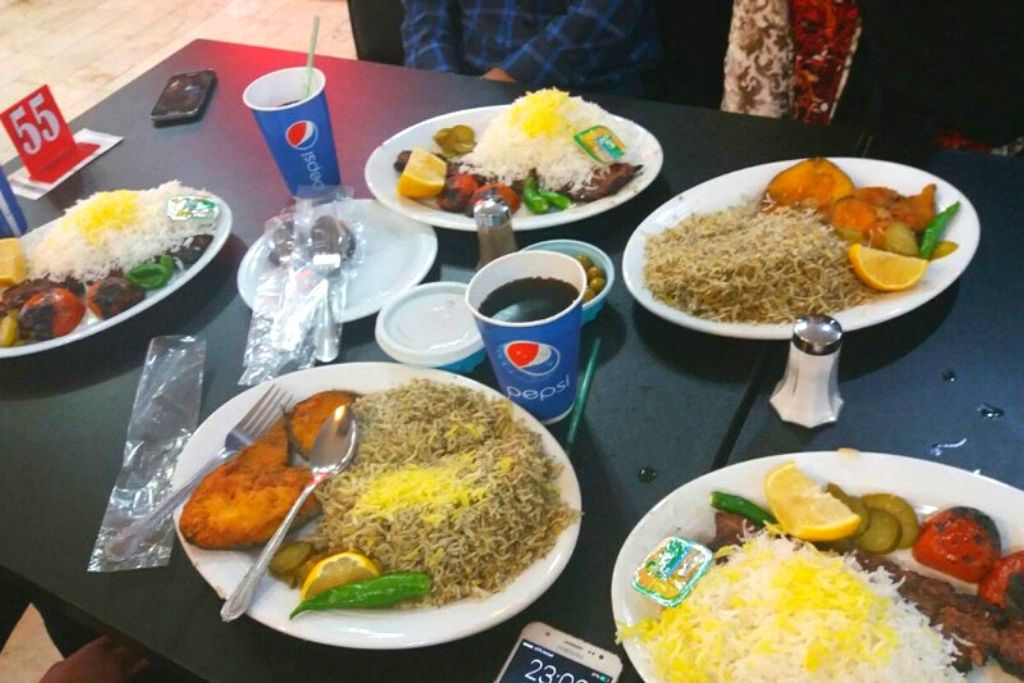 menu in Abshar Restaurant of Qeshm